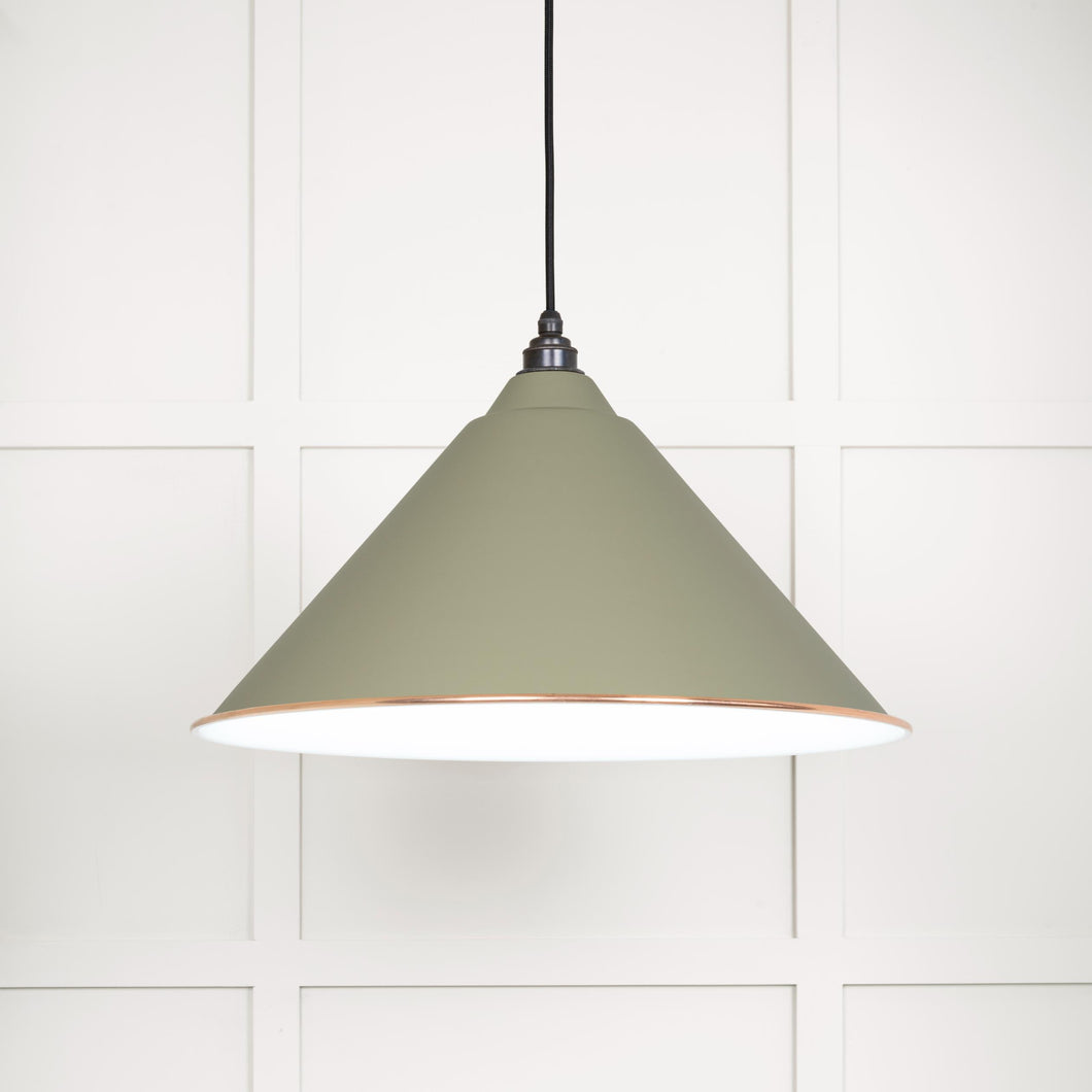 49510TU White Gloss Hockley Pendant in Tump