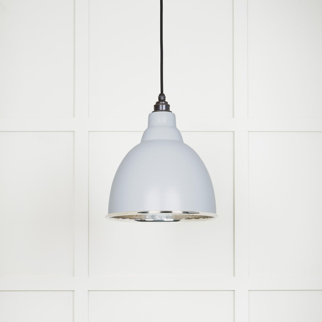 49511BI Hammered Nickel Brindley Pendant in Birch
