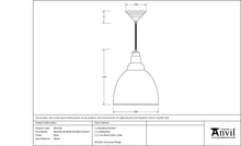 Load image into Gallery viewer, 49511BI Hammered Nickel Brindley Pendant in Birch
