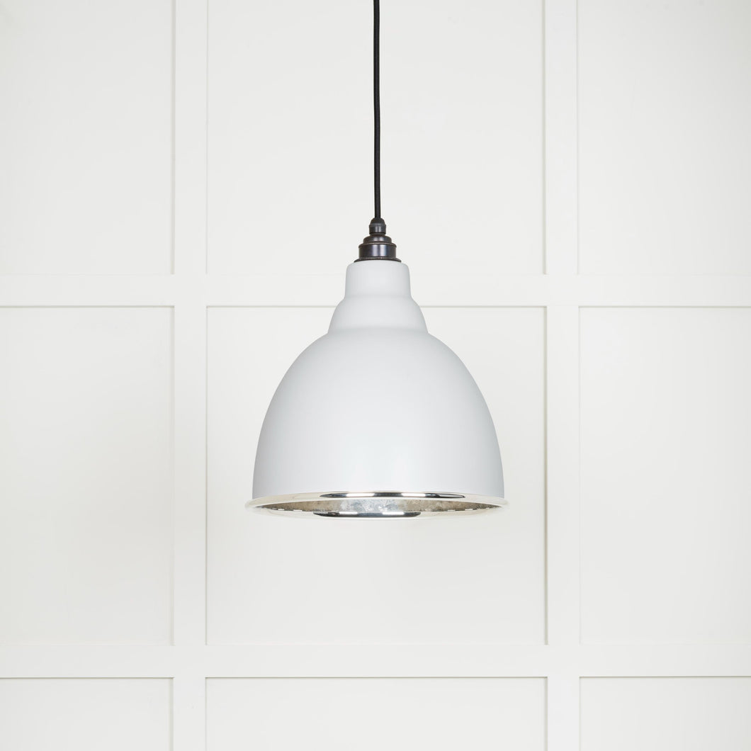 49511F Hammered Nickel Brindley Pendant in Flock