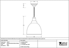Load image into Gallery viewer, 49511F Hammered Nickel Brindley Pendant in Flock
