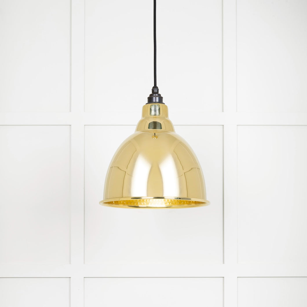 49517 Hammered Brass Brindley Pendant