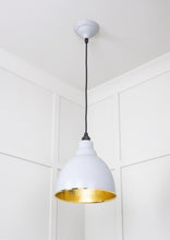 Load image into Gallery viewer, 49517BI Hammered Brass Brindley Pendant in Birch
