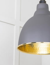 Load image into Gallery viewer, 49517BL Hammered Brass Brindley Pendant in Bluff
