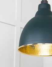 Load image into Gallery viewer, 49517DI Hammered Brass Brindley Pendant in Dingle

