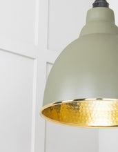 Load image into Gallery viewer, 49517TU Hammered Brass Brindley Pendant in Tump
