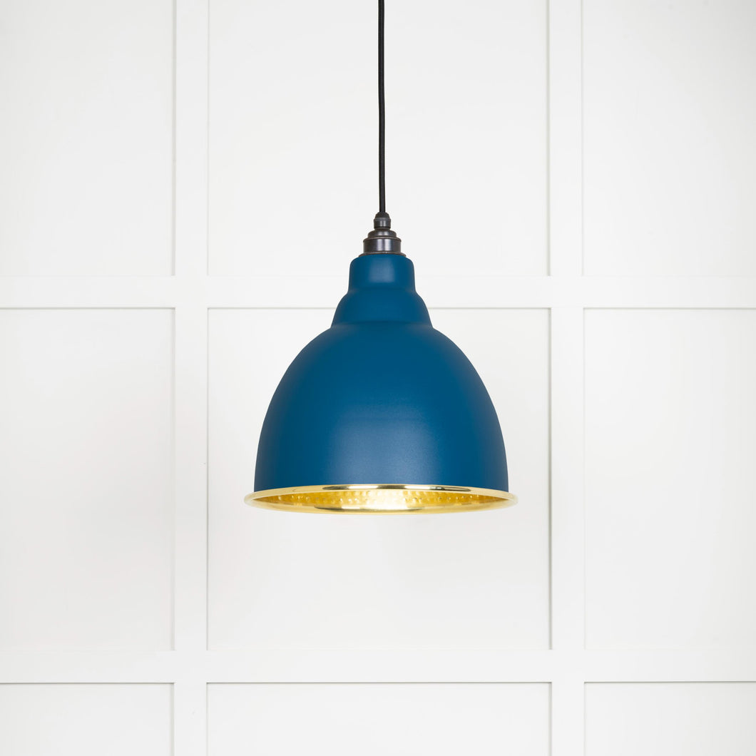 49517U Hammered Brass Brindley Pendant in Upstream