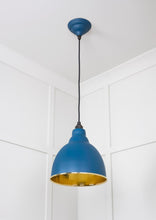 Load image into Gallery viewer, 49517U Hammered Brass Brindley Pendant in Upstream
