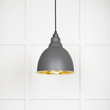 Load image into Gallery viewer, 49518BL Smooth Brass Brindley Pendant in Bluff
