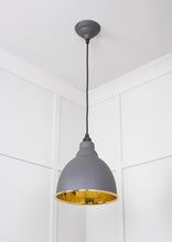 Load image into Gallery viewer, 49518BL Smooth Brass Brindley Pendant in Bluff

