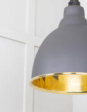 Load image into Gallery viewer, 49518BL Smooth Brass Brindley Pendant in Bluff
