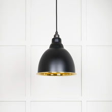 Load image into Gallery viewer, 49518EB Smooth Brass Brindley Pendant in Elan Black
