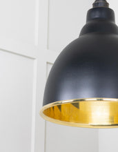 Load image into Gallery viewer, 49518EB Smooth Brass Brindley Pendant in Elan Black
