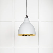 Load image into Gallery viewer, 49518F Smooth Brass Brindley Pendant in Flock
