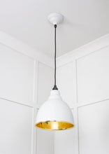 Load image into Gallery viewer, 49518F Smooth Brass Brindley Pendant in Flock
