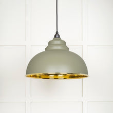 Load image into Gallery viewer, 49521TU Hammered Brass Harborne Pendant in Tump
