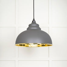 Load image into Gallery viewer, 49522BL Smooth Brass Harborne Pendant in Bluff
