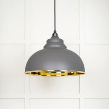 Load image into Gallery viewer, 49522BL Smooth Brass Harborne Pendant in Bluff
