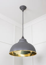 Load image into Gallery viewer, 49522BL Smooth Brass Harborne Pendant in Bluff
