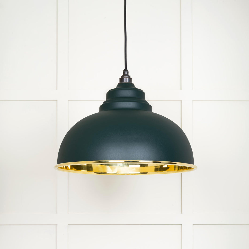 49522DI Smooth Brass Harborne Pendant in Dingle