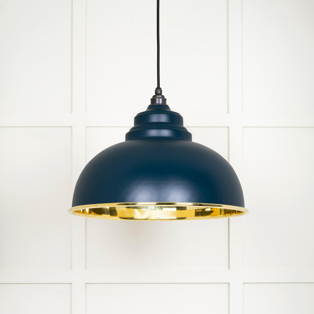 49522DU Smooth Brass Harborne Pendant in Dusk