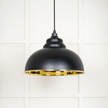 Load image into Gallery viewer, 49522EB Smooth Brass Harborne Pendant in Elan Black
