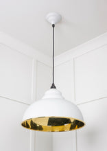 Load image into Gallery viewer, 49522F Smooth Brass Harborne Pendant in Flock
