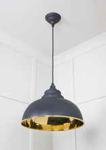 Load image into Gallery viewer, 49522SL Smooth Brass Harborne Pendant in Slate
