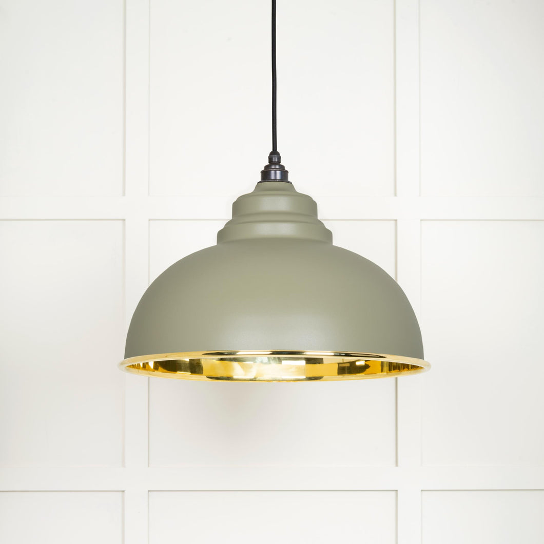 49522TU Smooth Brass Harborne Pendant in Tump