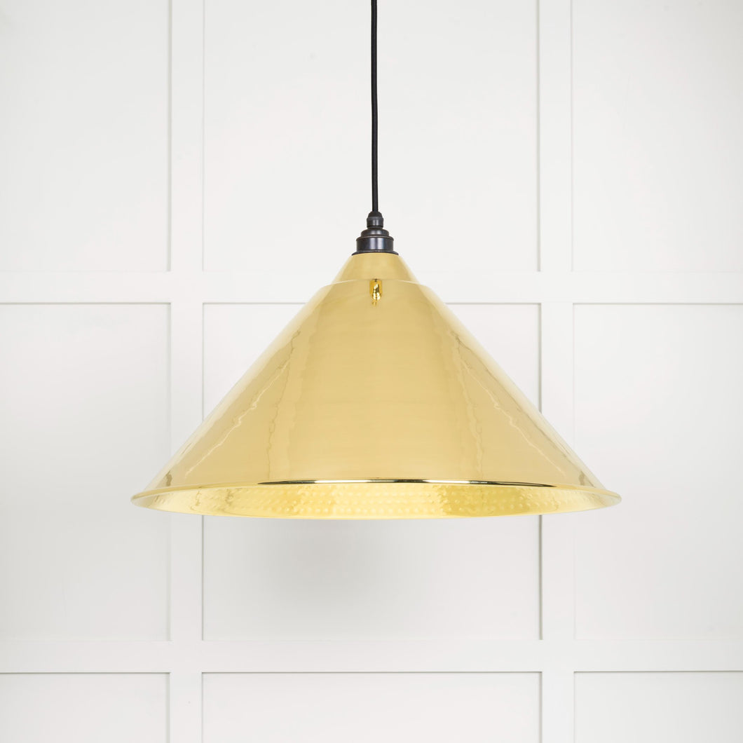 49523 Hammered Brass Hockley Pendant