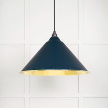 Load image into Gallery viewer, 49523DU Hammered Brass Hockley Pendant in Dusk
