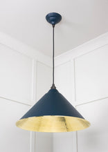 Load image into Gallery viewer, 49523DU Hammered Brass Hockley Pendant in Dusk
