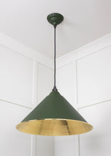 Load image into Gallery viewer, 49523H Hammered Brass Hockley Pendant in Heath
