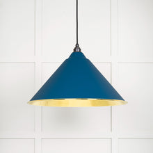 Load image into Gallery viewer, 49523U Hammered Brass Hockley Pendant in Upstream
