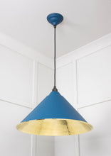 Load image into Gallery viewer, 49523U Hammered Brass Hockley Pendant in Upstream
