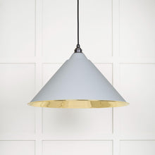 Load image into Gallery viewer, 49524BI Smooth Brass Hockley Pendant in Birch
