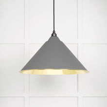 Load image into Gallery viewer, 49524BL Smooth Brass Hockley Pendant in Bluff

