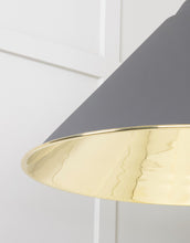 Load image into Gallery viewer, 49524BL Smooth Brass Hockley Pendant in Bluff
