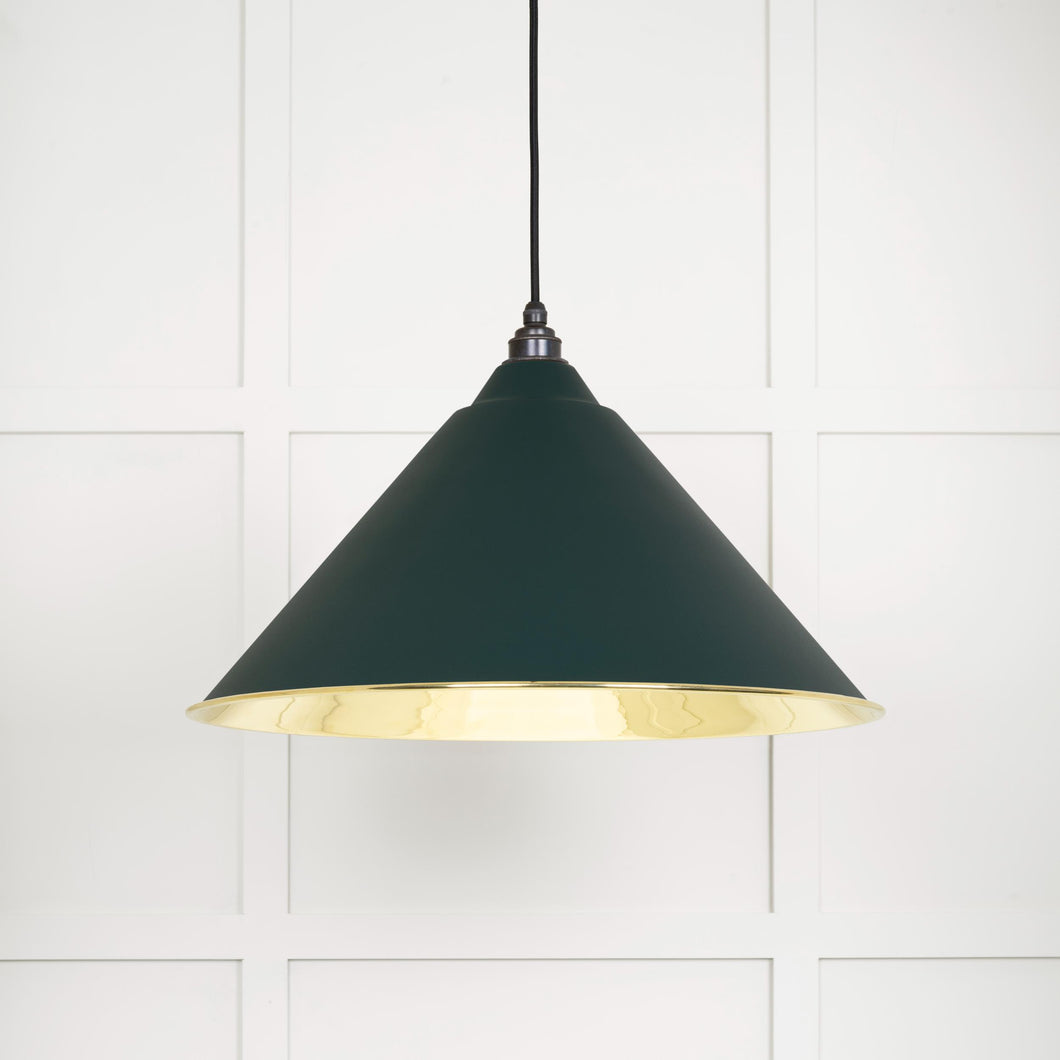 49524DI Smooth Brass Hockley Pendant in Dingle