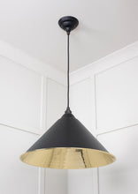 Load image into Gallery viewer, 49524EB Smooth Brass Hockley Pendant in Elan Black
