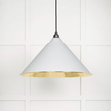 Load image into Gallery viewer, 49524F Smooth Brass Hockley Pendant in Flock
