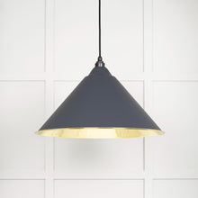 Load image into Gallery viewer, 49524SL Smooth Brass Hockley Pendant in Slate
