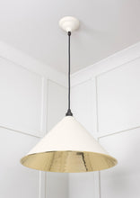 Load image into Gallery viewer, 49524TE Smooth Brass Hockley Pendant in Teasel
