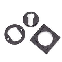 Load image into Gallery viewer, 49543 Matt Black Round Euro Escutcheon (Square)
