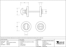 Load image into Gallery viewer, 49544 Matt Black Round Thumbturn Set (Plain)
