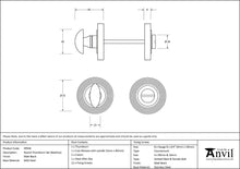 Load image into Gallery viewer, 49546 Matt Black Round Thumbturn Set (Beehive)
