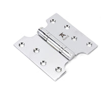 Load image into Gallery viewer, 49557 Polished Chrome 4&quot; x 2&quot; x 4&quot;  Parliament Hinge (pair) ss

