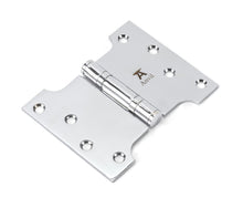Load image into Gallery viewer, 49558 Polished Chrome 4&quot; x 3&quot; x 5&quot;  Parliament Hinge (pair) ss
