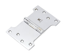 Load image into Gallery viewer, 49559 Polished Chrome 4&quot; x 4&quot; x 6&quot;  Parliament Hinge (pair) ss

