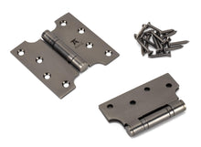 Load image into Gallery viewer, 49560 Aged Bronze 4&quot; x 2&quot; x 4&quot;  Parliament Hinge (pair) ss
